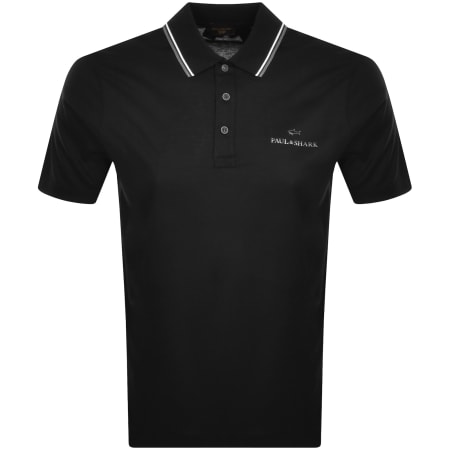 Paul And Shark Short Sleeved Polo T Shirt Black Mainline Menswear Denmark